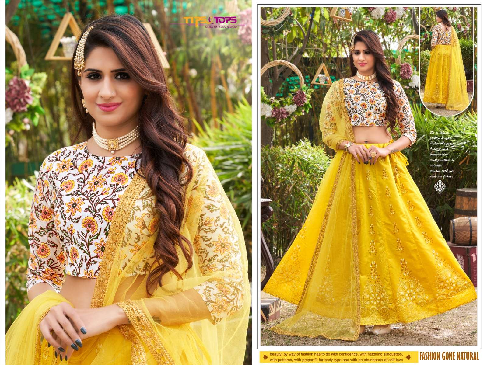 Tips &Tops-Lehnga Vol 02-Viscos-Chanderi-Prints -Handwork-Crop-Top-with-Chanderi-Flaired Skirt And Net With Lace-Work-Dupatta-03